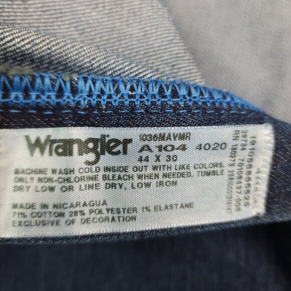 Wrangler Slim Fit Cowboy Cut Premium Performance Jeans 44x30 Flex Moisture Wick - Picture 6 of 12